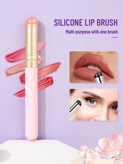 SEPROFE 1 cọ môi silicon, cọ trang điểm son môi, dụng cụ trang điểm môi mềm mại, liền mạch, tay cầm cao cấp, lý tưởng để thoa son môi, son bóng và gel môi hàng ngày.