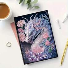 1 Set 7-Star Ladybug & Floral Diamond Painting Notebook Cover Kit, Insect Floral Theme, [Multiple Patterns Available], 5D Asymmetrical Shaped Diamond Painting Diary Notebook, Embroidery Sketchbook, Ideal For Handicraft Lovers, Soft Leather Cover, Art Sketch Notebook For Learning And Office, Suitable For Birthday And Holiday Gifts - Multicolor - View 18