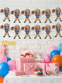 7/14/21pc Banner trang trí tiệc cầu thủ bóng đá tùy chỉnh ảnh và chữ, Dây trang trí hình mặt cầu thủ bóng đá trẻ em cá nhân hóa, Dây cờ trang trí tiệc theo chủ đề đội bóng tùy chỉnh, Trang trí sinh nhật bóng đá, Trang trí tiệc độc đáo/ngày thi đấu, Dành cho các bữa tiệc theo chủ đề người hâm mộ bóng đá trẻ em, Phông nền sinh nhật theo chủ đề bóng đá, Banner trang trí tiệc đội bóng đá tùy chỉnh ảnh. - Nhiều màu - Xem 24