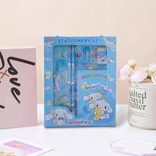 Bộ văn phòng phẩm - Bộ văn phòng phẩm dễ thương theo phong cách Kawaii, tông màu xanh pastel nhẹ nhàng, mộng mơ, với các thiết kế biểu tượng và nhân vật, đồ dùng học tập cao cấp, vật dụng văn phòng thiết yếu, đồ sưu tầm dành cho người hâm mộ. - bộ văn phòng phẩm - Xem 7