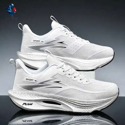 男女通用马拉松碳板科技跑鞋，轻盈缓震马拉松运动鞋，青少年碳纤维休闲健身跑鞋，时尚耐穿运动休闲跑鞋，软底经典渐变色运动鞋，舒适步行鞋