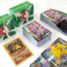 300 pièces Cartes de mini jeux anime, comprenant des cartes V Series VMAX, des cartes GX rares, des cartes de jeux anime, des cartes de soutien, des cartes brillantes, convenant pour des cadeaux de vacances, des fournitures de fête, des cadeaux d'anniversaire, des décorations DIY, des collections de cartes, styles aléatoires - Multicolore - Voir 2