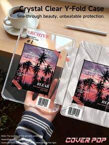 Ốp lưng máy tính bảng họa tiết cây dừa tương thích với iPad Air 8 (M4) 2026 (11/13 inch), Air 11 inch M3 2025 / M2 2024, Air thế hệ thứ 5 2022, (A16) 11 inch thế hệ thứ 11 2025, tương thích với Samsung Galaxy Tab, Kindle Paperwhite thế hệ thứ 12 2024, mặt lưng trong suốt, ốp bảo vệ họa tiết thời trang, chức năng tự động tắt/mở màn hình, bảo vệ bằng túi khí, thích hợp làm quà tặng và sử dụng trong văn phòng. - Nhiều màu - Xem 5