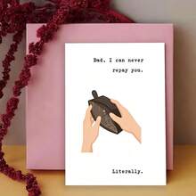 1pc A Playful Father'S Day Card Featuring A Unique Wallet Design, The Perfect Present For Dad - One Size Fits All - View 7