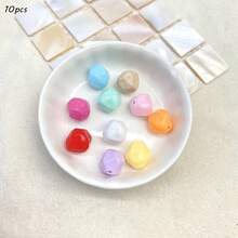 12mm Piedra irregular de unicolor chapada en AB con orificio pasante, material para accesorios de joyería DIY/cuerda de teléfono móvil, pulsera y otros - Multicolor - Ver 7
