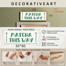 1 buah Poster Tanpa Bingkai "Matcha Road", Dekorasi Koridor Dapur, Spanduk Horizontal, Hadiah Ideal untuk Kamar Asrama, Pesta, Dekorasi Kamar Tidur, Funkyposters - Font - View 8