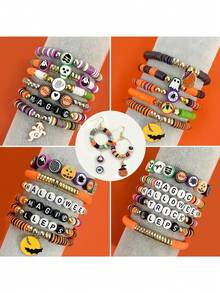 200/500/600pcs 4x7mm Round Acrylic Number Beads Set, 0-9 Numbers, # Sign, Heart Pattern, DIY Jewelry Making Bracelets Necklaces - Multicolor - View 10