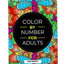 GDTME Number Coloring Task, Coloring By Number For Adults, Interesting Coloring Exercise, Improves Concentration, A Relaxing Gift, Gifts For Women, Birthday, Anniversary, Back-To-School Gifts, Stationery, Father's Day Gifts, With 5 Stickers. - Number Coloring - View 12