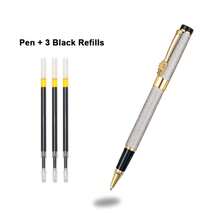 A Silver-Plated Ballpoint Pen With Matte Finish Metal Head / Reusable Type / 0.5 Mm / Smooth Writing / Luxury Business Signature Pen / Suitable For Office Administrators / A Unique Promotional Gift For Men And Women - Pen - View 13