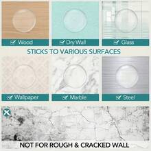 Transparent Silicone Door Cushion Pads, Self-Adhesive Wall Protector, Door Handle & Refrigerator Cabinet Noise Dampener, Easy To Install - Multicolor - View 7