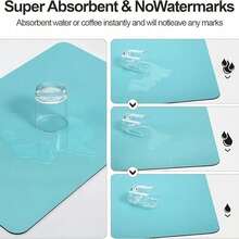 1pc Kitchen * Restaurant * Water Absorbent Anti Slip Mat, Kitchen Sink And Dish Drain Mat, Soft Diatomaceous Earth Plate Drying Mat, Kitchen Counter Anti Slip Drainage Mat, High-Quality Coffee Machine Mat, Easy To Clean, Food Contact Safety, Durable - Grey - View 8