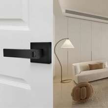 1pc Matte Black Heavy-Duty Door Handle, Suitable For Bedroom, Indoor/Outdoor Lock Doors And Hallway Doors, Fashionable And Secure - Multicolor - View 10