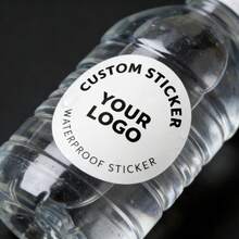 Etiquetas adhesivas personalizadas con logo de alimentos, etiquetas de sellado redondas de 4-6 cm, etiquetas de hornear hechas a mano - Etiquetas de sellado, espacio personalizable para foto y texto, adecuadas para panaderías artesanales, artesanías, etiquetas de regalo y uso decorativo, pegatinas de hornear duraderas - Blanco - Ver 6