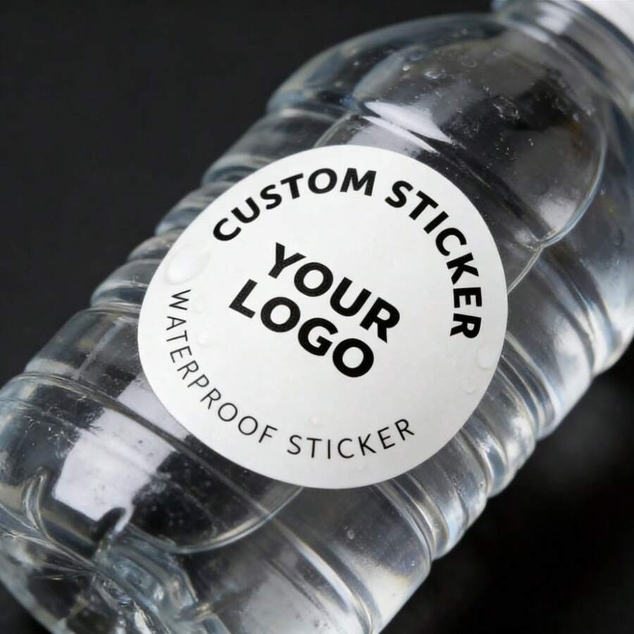 Customized Food Logo Stickers, 4-6cm Round Sealing Labels, Handmade Baking Labels - Sealing Labels, Customizable Photo And Text Space, Suitable For Artisan Bakeries, Handicrafts, Gift Labels And Decorative Use, Durable Baking Stickers - White - View 1