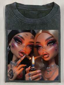 Women T-Shirts - Black - View 2