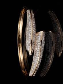 1pc Fashionable Versatile Cubic Zirconia Inlaid Women's Bracelet, Suitable For Daily Commute And Party Wear - S61136 - View 4