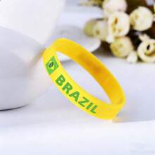 1 pezzo Braccialetto in silicone con bandiera nazionale 2026, regalo per tifosi di Coppa del Mondo di calcio, cinturino commemorativo, circonferenza 23cm - Braccialetto della Coppa del Mondo - Visualizzare 20