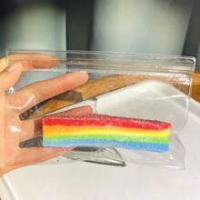 Creative Sour Strip Colorful Fruit Soft Candy Squeeze Toy, Stretchable Stress Relief Soft Toy, Filled Soft Candy Realistic Fruit Candy Realistic Creative Rainbow Candy Realistic Sour Sugar Squeeze Toy - Multicolor - View 15