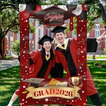 1 Set 2026 Graduation Party Photo Frame Backdrop Wall Decoration - Multicolor - View 4