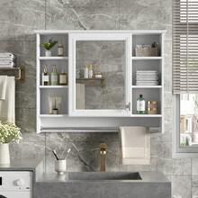 3-In-1 Bathroom Mirror Cabinet, 36-Inch Wall Mounted Medicine Cabinet With Adjustable Shelf Soft Close Door, High-Define Mirror With Storage Bathroom Vanity - Painted + White + Adjustable Shelves + Bathroom + - View 4
