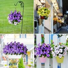 3 Bunches Of 30 Stems Artificial Double-Layer Pansy Flower Bouquet - Durable Plastic Flowers, Suitable For Indoor/Outdoor, Weather-Resistant, Vibrant White/Purple/Yellow, Garden Home Decor, Party, Room, Home, Wall, Bathroom, Bedroom, Decorations, Tabletop, Wedding - Multicolor - View 4