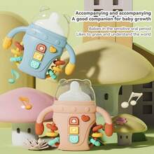 Juguete musical para bebés, juguete de aprendizaje sensorial con música y luces, juguete musical con chupete y mordedor, sonajero para niños pequeños - Multicolor - Ver 9