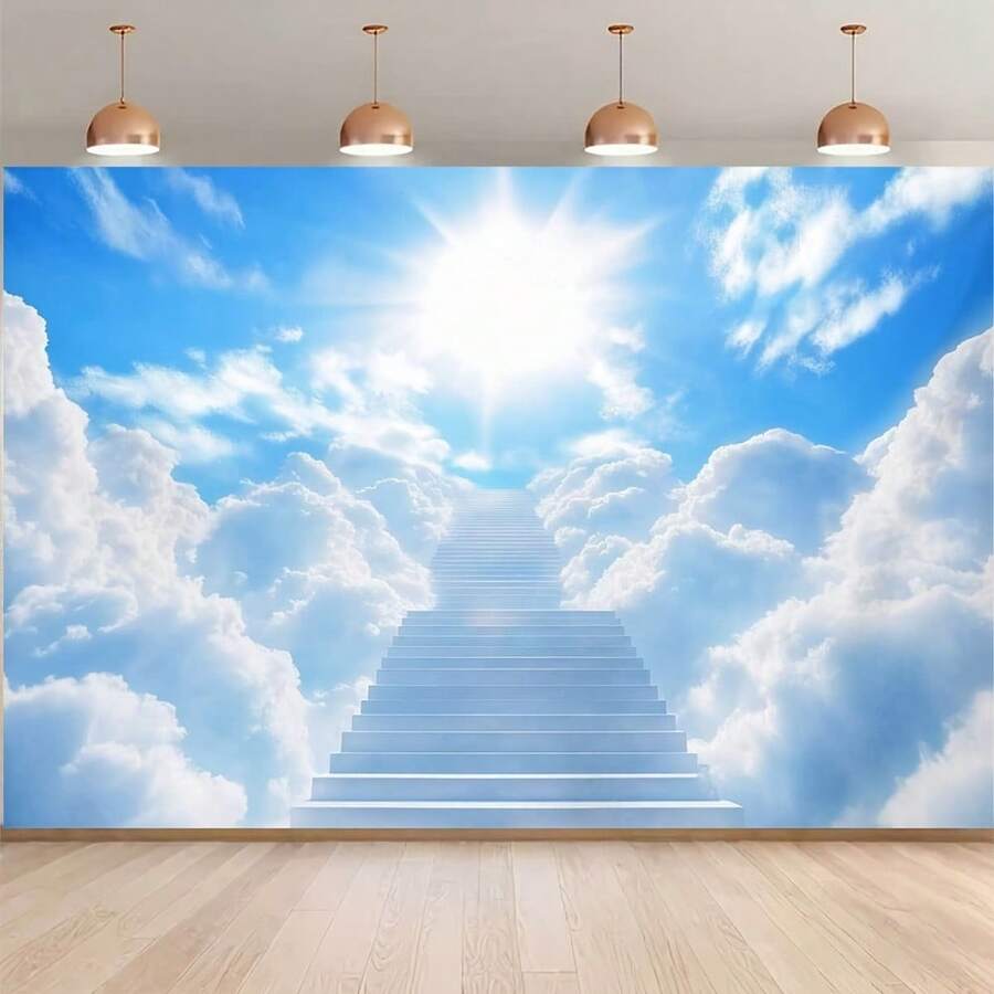 梦幻云朵主题背景横幅,派对装饰横幅,周年庆典及摄影棚道具,室内外庆典适用 - 13 - 查看 1