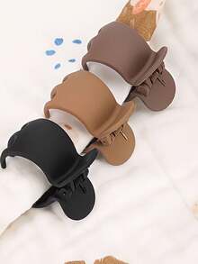 2pcs Multi-Functional Stroller Blanket Clips, Stroller Basket Cover Blanket Anti-Drop Clips, Multi-Functional Stroller Accessories, 3 Color Options, Essential For Expectant Mothers And Families - Brown - View 3