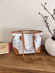 Large Capacity Handbag For Women, New Arrival Minimalist Commuting Shoulder Tote Bag - Multicolor - View 5
