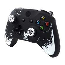 Ốp bảo vệ tay cầm chơi game họa tiết chuyển màu đen trắng, tương thích với tay cầm One, RALAN 1 Bộ bảo vệ tay cầm + 6 nắp bọc ngón cái tùy chỉnh - Xem 6