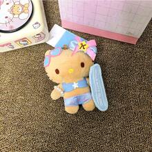 SANRIO 1个三丽鸥Hello Kitty毛绒挂件，济州岛冲浪KT毛绒娃娃背包挂饰，节日礼物 - 彩色 - 查看 5