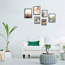 6pcs Minimalist Style Photo Frames With Backing Board And Stand, Horizontal Or Vertical Placement, Photo Wall Combination, Suitable For 3.5*5/4*6/5*7/6*8/8*10 Inch Photos, Suitable For Living Room, Bedroom, Entrance Decor (Photo Paper Included Randomly) - 6Pcs - View 10