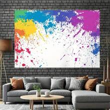 Vibrant Painting Themed Party Backdrop Banner, Pattern Background Cloth For Photo Booth, Poster, Art Party Decor, Durable For Indoor And Outdoor Use - 18 - View 4
