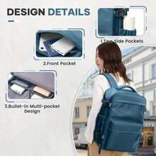 Vacuum Compression Backpack - Durable Nylon, Multi-Pocket Storage, Suitable For Travel, Hiking, Camping And Business Trips, Space-Saving Design, Built-In Pump, Travel Essentials Organizer, Compact Travel Gear, Durable Zipper Closure, Travel Backpack Travel Bag Luggage Bag For Business For Vacation Holiday Large Capacity Portable Multifunction Travel Duffel Bag Unisex Weekender Bags - Màu xanh nhạt - Xem 7