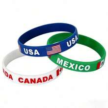 2026 World Cup Fan Classic Commemorative Silicone Wristband, Mexico National Flag Cheering Prop Football Bracelet - One Size Fits All - View 9