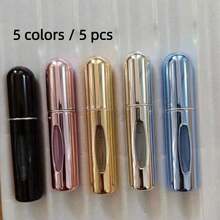 1pc Portable Perfume Spray Bottle - Leak-Proof Aluminum Alloy 5ml Atomizer, Travel Essential, Refillable Design - 彩色 - 查看 11