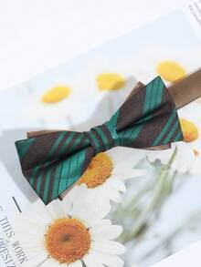 1 chiếc nơ đeo cổ nam thời trang thường ngày tối giản họa tiết sọc, thoải mái và đa năng, phù hợp cho mặc hàng ngày, dự tiệc và sự kiện. - Nhiều màu - Xem 5