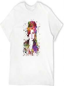 Amy - White Poster T-Shirt - White - View 1