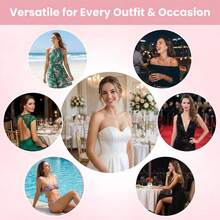 8 Pairs Nipple Covers For Women, Small Strong Adhesive Pasties Nipple Covers Adhesive Silicone Nipple Covers No Show Sticky Breast Petal Nude Seamless Washable Invisible Breast Cakes - 1 - 查看 6