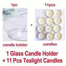 High-End Transparent Glass Candle Holder, Centerpiece Decor Suitable For Engagement Party, Bridal Shower, Dining Table Decoration And Romantic Dinner - White - View 20