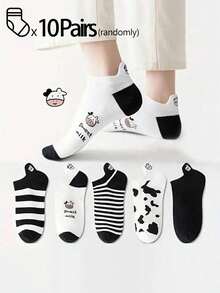 100/80 Pairs Minimalist Moisture-Wicking Anti-Bacterial Low-Cut Sports Leg Warmers Set, Milk Pattern. Solid Color Versatile Casual Invisible Short Leg Warmers, Lightweight & Comfortable, Odor-Resistant & Non-Slip, Suitable For Daily, Sports, Home, Leisure Wear. Colors: Black, Gray, White. Each Set Contains 60/50/40/30/20/18/10/8/6/4/2 Pairs. - Multicolor - View 44