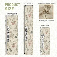 1 tấm khăn trải bàn phong cách Bắc Âu, họa tiết lá và hoa, phù hợp cho mọi mùa. Có thể dùng trên bàn ăn, bàn cà phê, tủ đựng đồ, kệ tivi, bàn trang điểm, bàn đầu giường, cũng như trong các dịp cưới hỏi, tiệc trà chiều, tiệc sinh nhật, họp mặt gia đình và nhiều sự kiện khác. - Nhiều màu - Xem 3