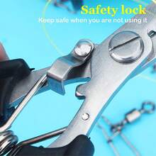 Stainless Steel Fish Hook Pliers, Fish Hook Remover, Split Ring Pliers With Lanyard, Fishing Tools, Suitable For Freshwater And Saltwater - Baby Blue - View 9