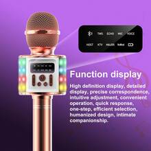 1pc Bluetooth Karaoke Microphone With Light, Wireless Microphone, Perfect Gift For Girls And Boys - View 5
