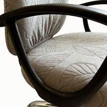 2 Pcs Office Chair Covers Set Leaf Pattern Universal Removable Computer Chair Protector For Seat And Backrest - Gris - Ver 2