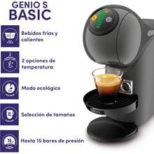 Krups Cafetera Multibebidas de Cápsulas  Genio S Carbón, Más de 30 Bebidas, ajusta el tamaño y temperatura de tus bebidas, KP240BMX - Gris pardo - Ver 8