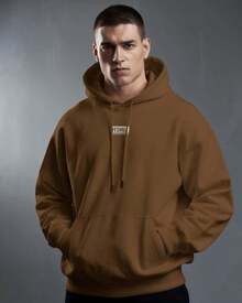 Men's Sweatshirt, Various Colors, Stylish, Regular Length With Front Pocket, Winter 2026 MOL-036 - 鏽棕色 - 查看 2