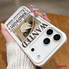 海贼王路飞通缉令磁吸透明手机壳，适用于iPhone 17/17 Pro/17 Pro Max/17 Air/16/15/14/13/12/11/X系列，iPhone 17 Pro Max手机壳，iPhone 17 Pro手机壳，iPhone 17手机壳，送给女朋友的理想礼物，动漫迷的完美之选 - 黑色 - 查看 4