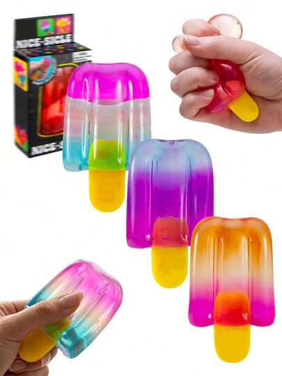 1pc Mini Squeeze Stress Ball, High Density Soft Elastic Toy, Adult Quiet Anxiety Relief Sensory Toy, Malt Filling, Student Reward, Party Favor, Pressure Relief Squeeze Toy With Sound