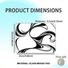 Premium Glass Gaming Mouse Pad, Ultra Smooth Surface, Precise Positioning For FPS, Waterproof Dustproof, 9H Scratch Resistant, Easy Wipe Clean, For Gamer Office Home - Thickness: 0.3cm/0.12inch - View 16